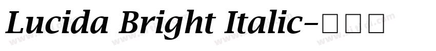 Lucida Bright Italic字体转换